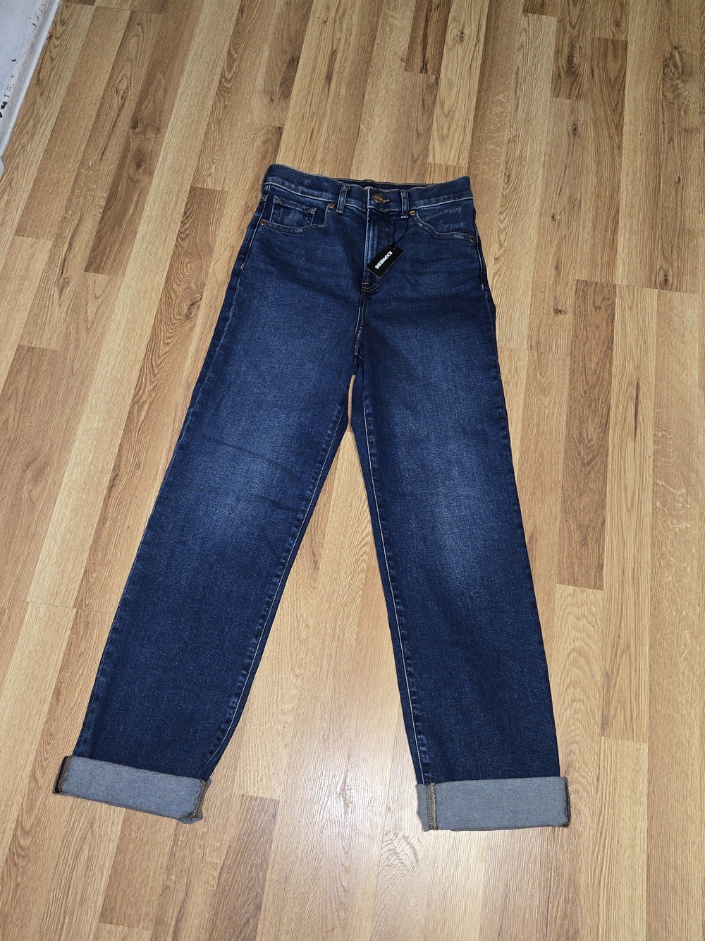 Express Indigo High-Rise Boyfriend Jeans